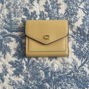 Coach Soft Yellow Trifold Wallet